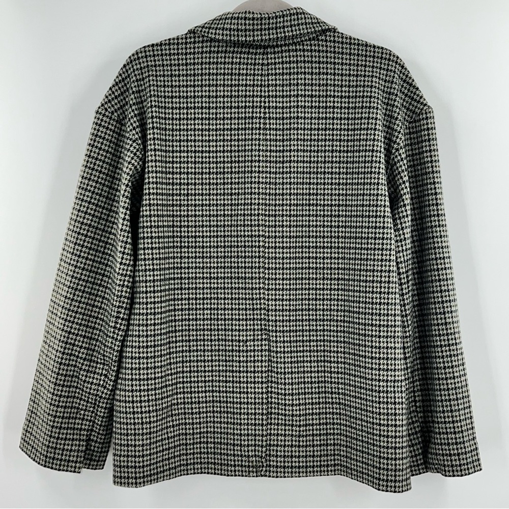 Madewell NWT Oversized Knit Blazer in Houndstooth True Black size Medium - Picture 4 of 10